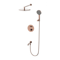 Душевая система с тремостатом WONZON & WOGHAND STICK, розовое золото WW-88929010-RG