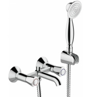 Смеситель для ванны Bravat DUO 2254 с коротким изливом Х (F6133186CP-B)