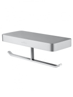 Двойной держатель для туалетной бумаги с полкой WONZON & WOGHAND LOTTE, хром WW-8356