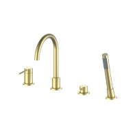 Смеситель на борт ванны Y , никель золото матовое