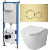 Комплект унитаза с инсталляцией Grossman Style 97.4455S.05.32M с клавишей смыва