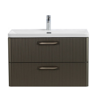 Тумба под раковину BelBagno Due DUE-800-2C-SO-GM-P без ручек, оружейная сталь