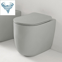 Унитаз приставной безободковый Kerasan Nolita 531959 светло-серый матовый, без сиденья