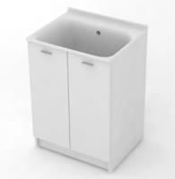 Комплект для постирочной с сифоном Kerasan Aquadom 9166K3N*0 белый матовый, без отверстия под смеситель 