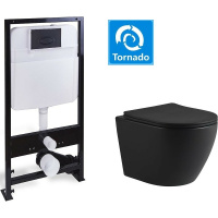 Комплект унитаза с инсталляцией SantiLine SL-5025MB+SL-03