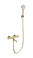 Смеситель для ванны с душем и термостатом WONZON & WOGHAND, брашированное золото WW-B3029-A1-BG