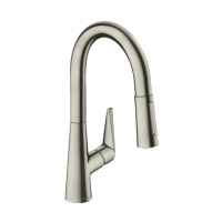 Смеситель для кухни с выдвижным изливом Hansgrohe Talis M51 2jet 72815800 нержавеющая сталь