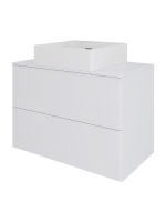 Тумба с раковиной подвесная 75 см, Orange Otto Ot-75TuMDF+B04-405W белый глянец