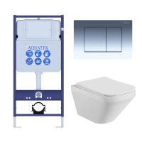 Комплект унитаза с инсталляцией  SET AQUATEK ЛИРА-010 4в1