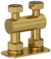 Модуль 2х3/4" прямой EU50 Золото 03-1539-3434