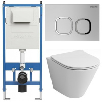 Комплект унитаза с инсталляцией Grossman Cosmo 97.4477S.02.110 с клавишей смыва