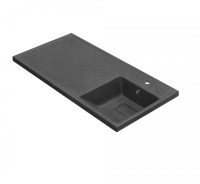 Раковина Aquaton Лайн 1A72073KLF21R, 100 см, литьевой мрамор, правая, графит