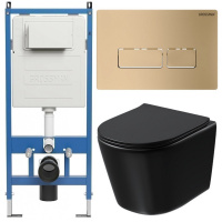 Комплект унитаза с инсталляцией Grossman Pragma 97.4477BMSQ.03.310 с клавишей смыва