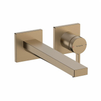 Смеситель для раковины встраиваемый Hansgrohe Tecturis E 73051140 шлифованная бронза