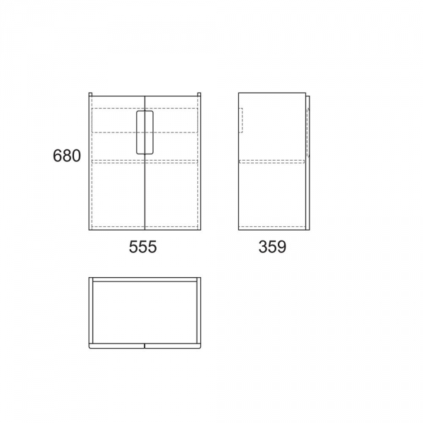 Тумба под раковину Owl 1975 Runn, 60 см, 2 дверки OW07.03.00