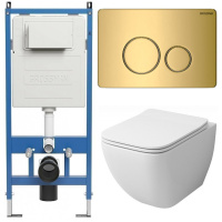 Комплект унитаза с инсталляцией Grossman Style 97.4447S.05.30M с клавишей смыва