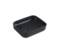 Накладная раковина (50х39) Bronze de Luxe матовый черный 6127-BM