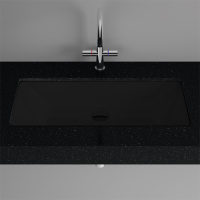 Раковина встраиваемая снизу (74х38,6) Bette Loft A231-035 черный матовый