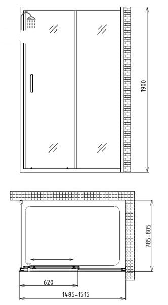 Душевой уголок Gemy Victoria "S30131A-A70 (S30191A + A70)"