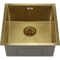 Кухонная мойка: (45х45х22) MELANA ProfLine D4545HG, золото