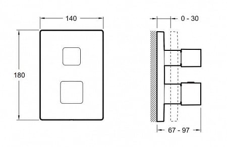 Смеситель для душа Jacob Delafon Square E98733-CP Смеситель для душа Jacob Delafon Square E98733-CP
