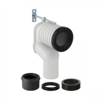 Соединительное колено Р-формы Geberit, в комплекте, для напольного унитаза: Альпийский белый  131.081.11.1