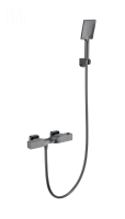 Смеситель для душа с термостатом WONZON & WOGHAND Twist, темный графит WW-B2025-A-BGG
