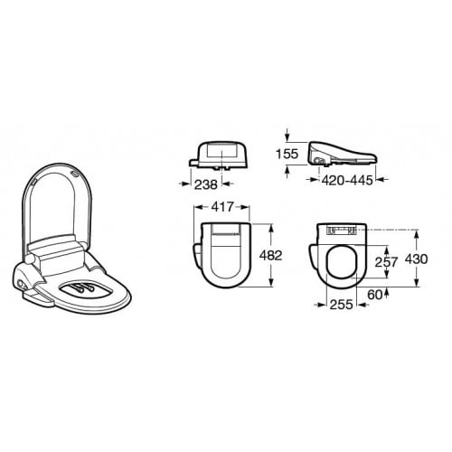 Cиденье и крышка для унитаза Roca MULTICLIN ADVANCE ROUND A811503000