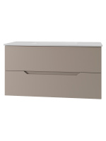 Тумба с раковиной подвесная Orange Line Li-100TuL+Ra латте матовый