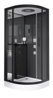 Душевая кабина (100х100) Grossman  GR241 раздвижная, черный, прозрачный