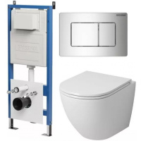 Комплект унитаза с инсталляцией Grossman Classic 97.4455S.04.10M с клавишей смыва