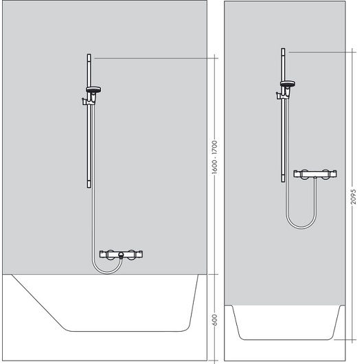 Душевая штанга Hansgrohe Unica S Puro 28631670 черный матовый