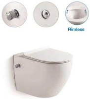 Подвесной безободковый унитаз с функцией биде  SantiLine SL-5002SM-BD