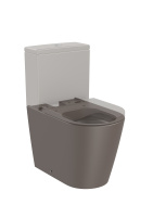 Унитаз напольный безободковый Roca Inspira Round   Rimless, BTW, кофейный 342529660 кофейный