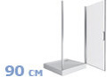 Распашные душевые двери 90 см