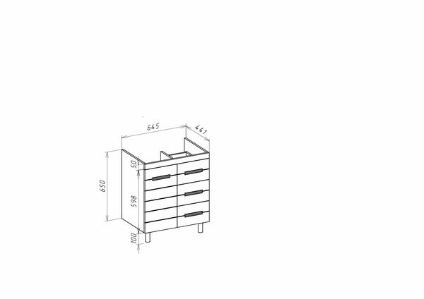 Тумба под раковину Bellezza Сиена 70 4633911310010
