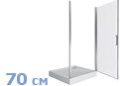 Распашные душевые двери 70 см