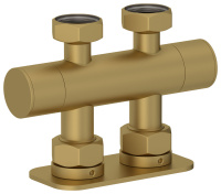 Вентиль 2х3/4" прямой скрытый-скрытый EU50 Матовое Золото 032-1419-3434