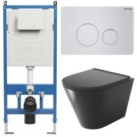 Комплект унитаза с инсталляцией Grossman Style 97.4477BMS.05.01M с клавишей смыва