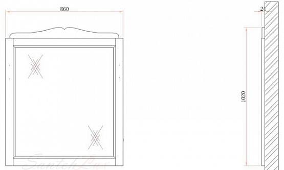 Зеркало BelBagno Alberto BBALS/ACA