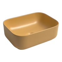 Раковина накладная (40х30) Gid Geometrico 1335orm, оранжевый матовый