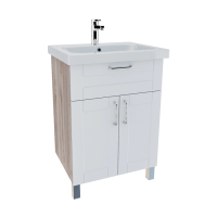 Тумба с умывальником, IDDIS New Sena NSE60W2i95K, белый/дерево