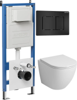 Комплект унитаза с инсталляцией Grossman Classic 97.4455SQ.04.21M с клавишей смыва