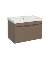 Тумба под раковину Runo подвесная бежевая (под умывальник Moduo 80 ) Афина 80 (00-00001214)