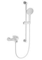 Смеситель для ванны с душевым гарнитуром WONZON & WOGHAND, белый матовый WW-C2501-MW