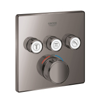 Термостат для ванны с душем 3 источника Grohe Grohtherm SmartControl 29126 A00 (29126A00) темный графит глянец