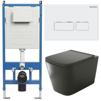 Комплект унитаза с инсталляцией Grossman Galaxy 97.4441BMS.03.000 с клавишей смыва
