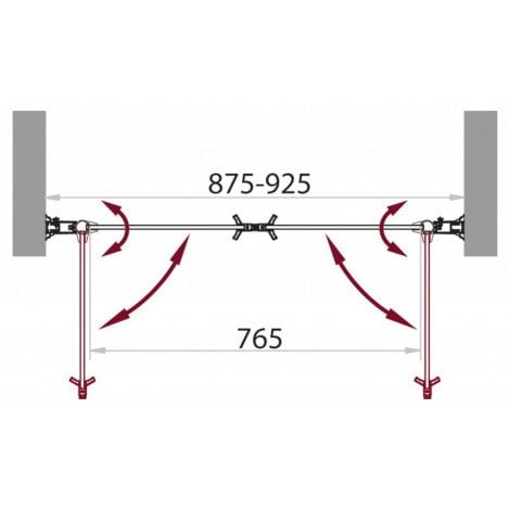 Душевая дверь (90х190) BelBagno SELA-B-2-90-Ch-Cr