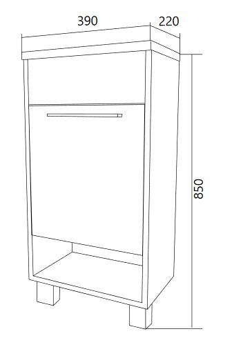 Тумба с раковиной 1Marka  Lira 40Н У85922