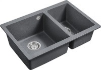 Кухонная мойка (66,5х46) EMAR EMQ-2665.PL Антрацит